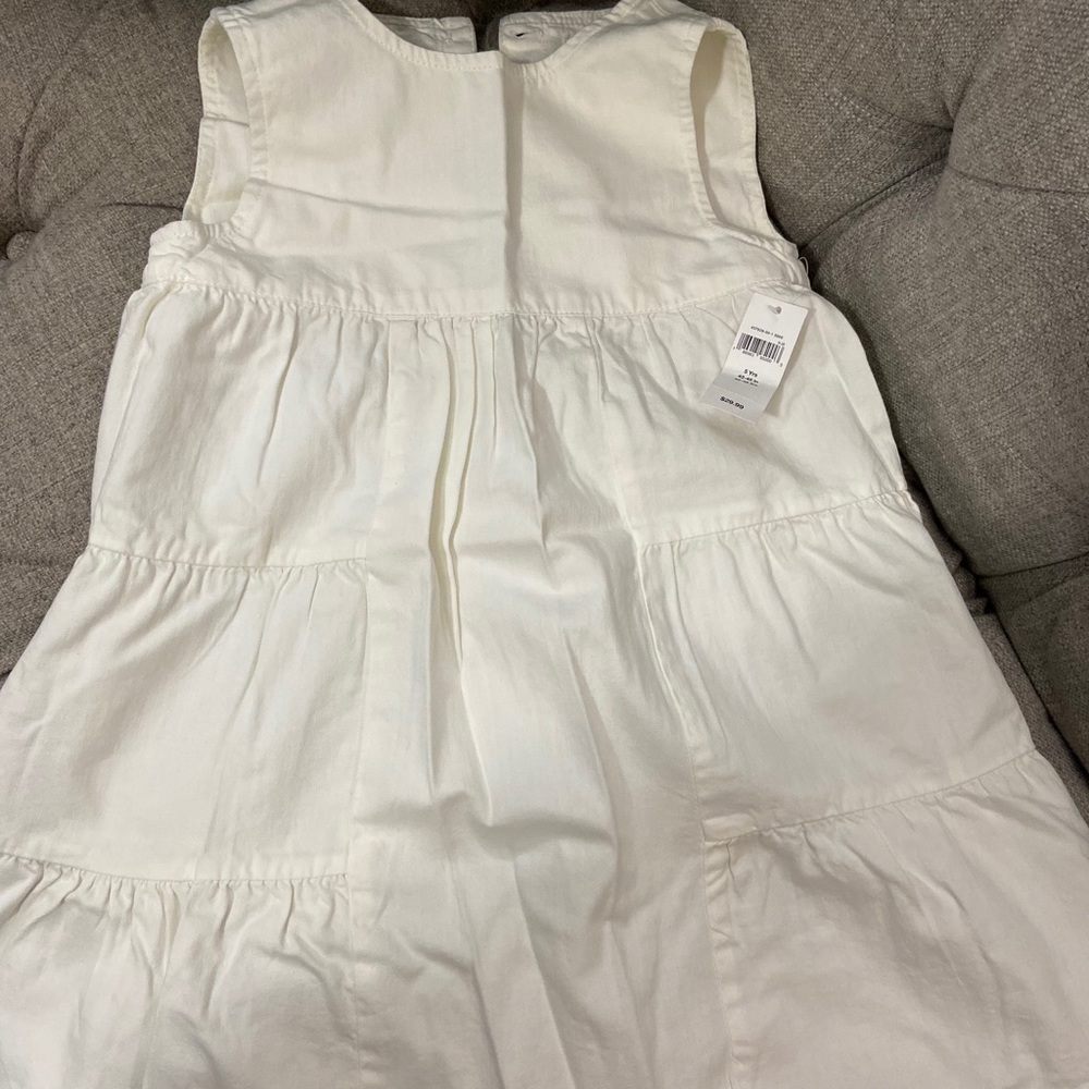 Baby gap white denim dress